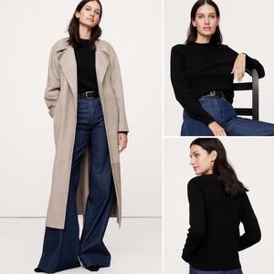 Banana Republic Lightweight Cashmere‎ Crew Neck Sweater SMALL Black Classic